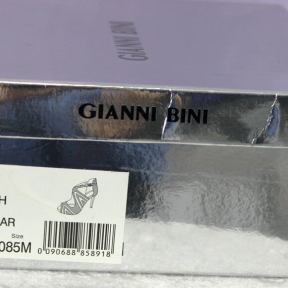 Gianni Bini Sharissah Silver Rhinestone High Heel Sandals Women’s 8.5M – NWB - Picture 9 of 11